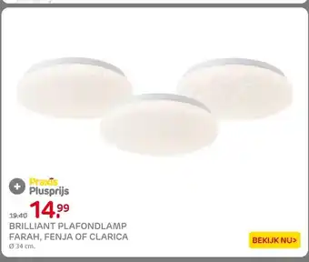 Praxis BRILLIANT PLAFONDLAMP FARAH, FENJA OF CLARICA aanbieding