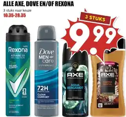 MCD Supermarkt ALLE AXE, DOVE EN/OF REXONA aanbieding