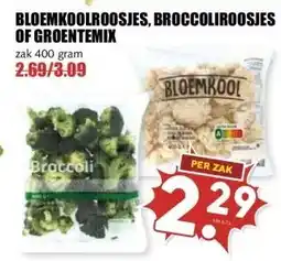 MCD Supermarkt BLOEMKOOLROOSJES,BROCCOLIROOSJES OF GROENTEMIX aanbieding