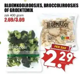 MCD Supermarkt BLOEMKOOLROOSJES,BROCCOLIROOSJES OF GROENTEMIX aanbieding