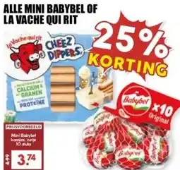MCD Supermarkt ALLE MINI BABYBEL OF LA VACHE QUI RIT aanbieding