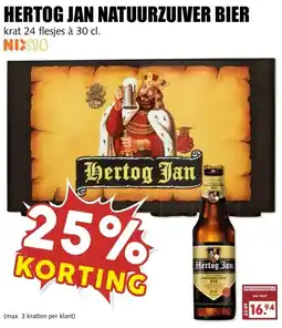 MCD Supermarkt HERTOG JAN NATUURZUIVER BIER aanbieding