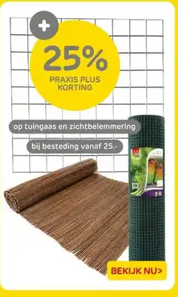 Praxis 25% PRAXIS PLUS KORTING aanbieding