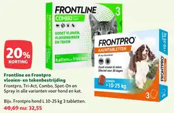 Maxi Zoo Frontline en Frontpro vlooien- en tekenbestrijding aanbieding