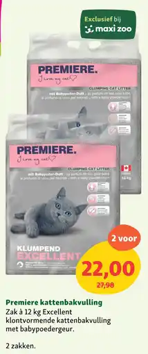 Maxi Zoo Premiere kattenbakvulling aanbieding