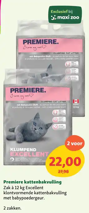 Maxi Zoo Premiere kattenbakvulling aanbieding