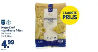 Makro Metro Chef steakhouse frites aanbieding