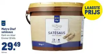Makro Metro Chef satésaus aanbieding