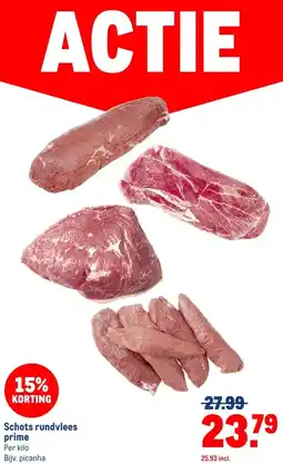 Makro Schots rundvlees prime aanbieding