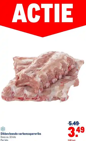 Makro Dikbevleesde varkensspareribs aanbieding