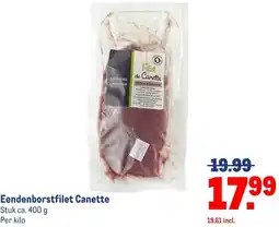 Makro Eendenborstfilet Canette aanbieding