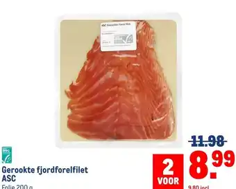 Makro Gerookte fjordforelfilet ASC aanbieding