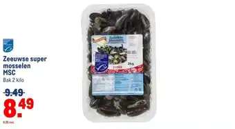 Makro Zeeuwse super mosselen MSC aanbieding