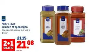 Makro Metro Chef kruiden of specerijen aanbieding