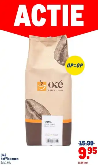 Makro Oké koffiebonen aanbieding
