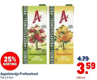 Makro Appelsientje Professional aanbieding