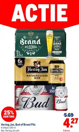 Makro Hertog Jan, Bud of Brand Pils aanbieding