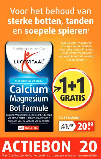 Lucovitaal Calcium Magnesium Bot Formule aanbieding