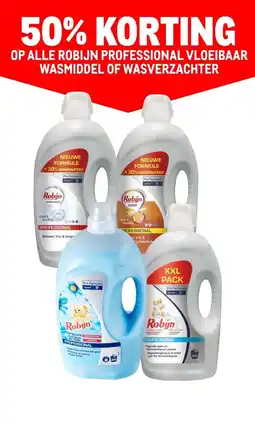 Makro OP ALLE ROBIJN PROFESSIONAL VLOEIBAAR WASMIDDEL OF WASVERZACHTER aanbieding