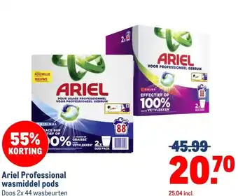 Makro Ariel Professional wasmiddel pods aanbieding