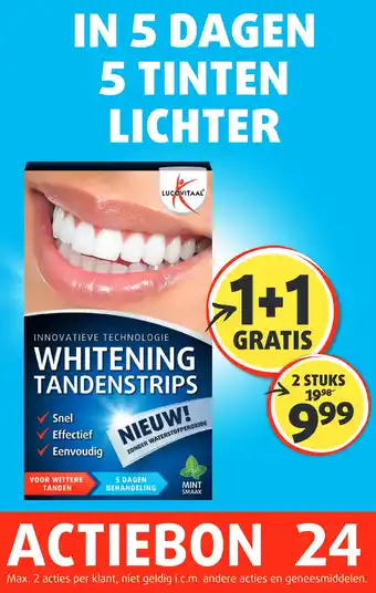 Lucovitaal WHITENING TANDENSTRIPS aanbieding