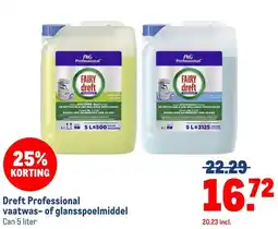 Makro Dreft Professionalvaatwas- of glansspoelmiddel aanbieding