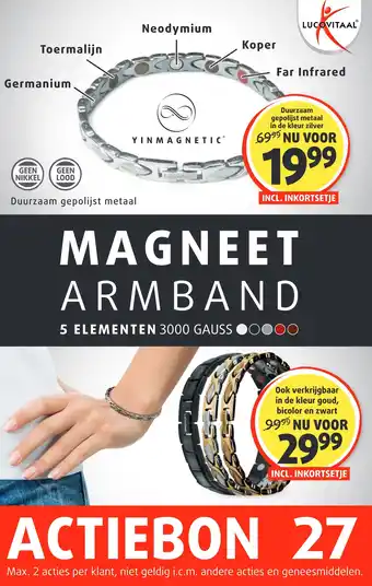 Lucovitaal MAGNEET ARMBAND aanbieding