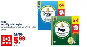 Makro Pagevochtig toiletpapier aanbieding
