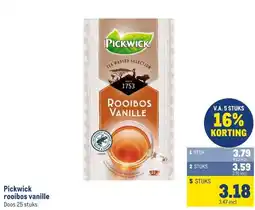 Makro Pickwick rooibos vanille aanbieding