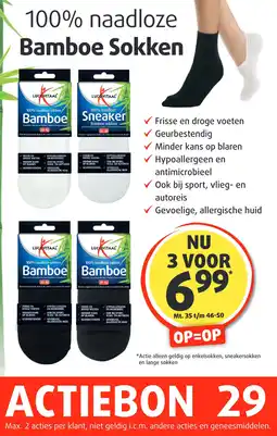 Lucovitaal 100% naadloze Bamboe Sokken aanbieding