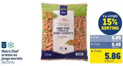 Makro Metro Chef erwten en jonge wortels aanbieding