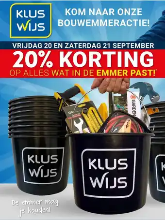 Kluswijs 20% KORTING aanbieding