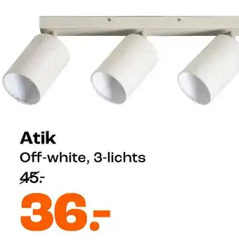 Kwantum Atik Off-white, 3-lichts aanbieding