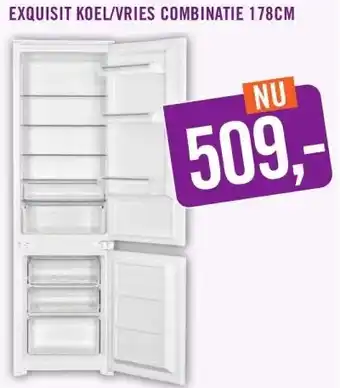 Keukendepot EXQUISIT KOEL/VRIES COMBINATIE aanbieding
