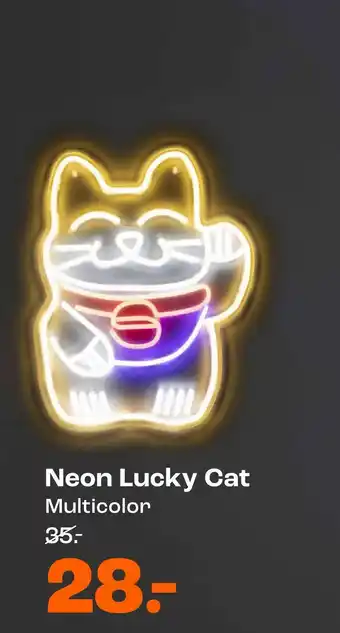 Kwantum Neon Lucky Cat aanbieding