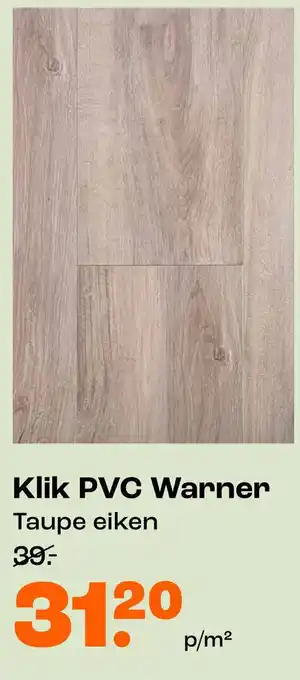 Kwantum Klik PVC Warner Taupe eiken aanbieding