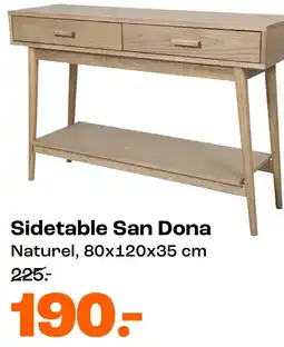 Kwantum Sidetable San Dona Naturel aanbieding