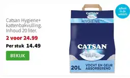 Intratuin Catsan Hygiene+ kattenbakvulling. Inhoud 20 liter. aanbieding