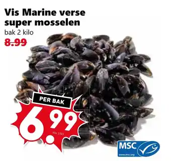Coop Vis Marine verse super mosselen aanbieding