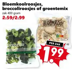 Coop Bloemkoolroosjes, broccoliroosjes of groentemix aanbieding