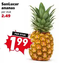 Coop SanLucar ananas aanbieding