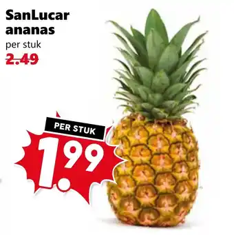 Coop SanLucar ananas aanbieding