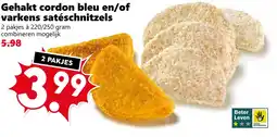 Coop Gehakt cordon bleu en/of varkens satéschnitzels aanbieding