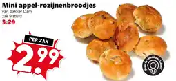 Coop Mini appel-rozijnenbroodjes aanbieding