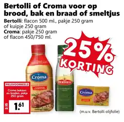 Coop Bertolli of Croma voor op brood, bak en braad of smeltjus aanbieding