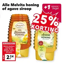 Coop Alle Melvita honing of agave siroop aanbieding