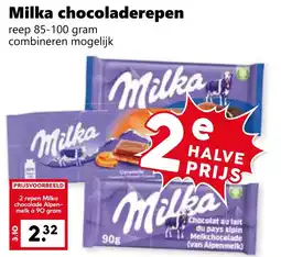 Coop Milka chocoladerepen aanbieding