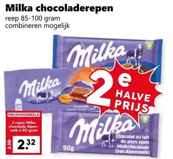 Coop Milka chocoladerepen aanbieding