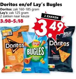 Coop Doritos en/of Lay's Bugles aanbieding