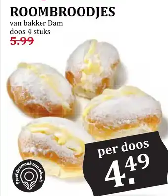 Coop ROOMBROODJES aanbieding